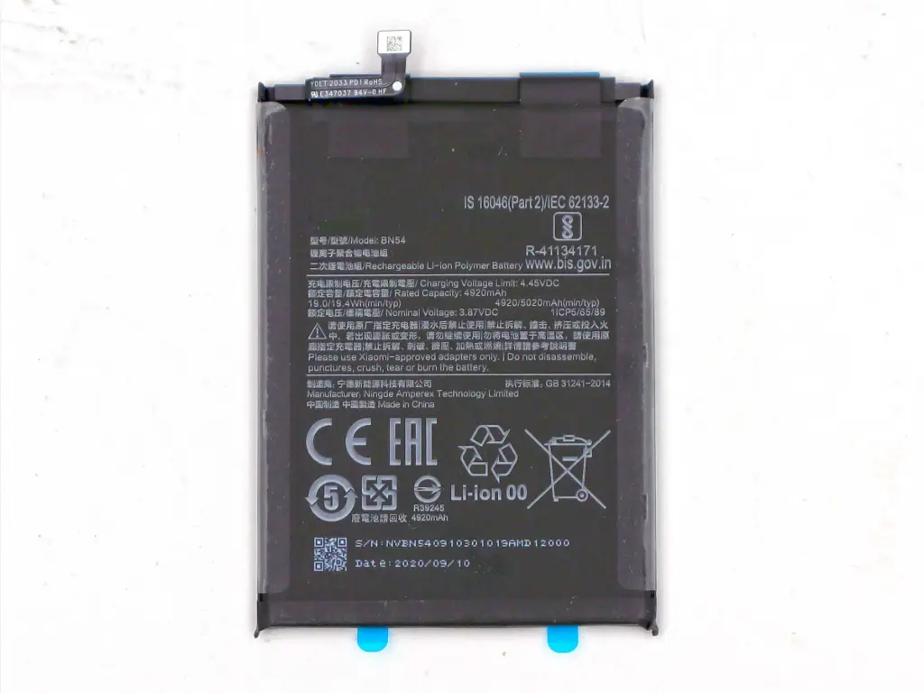 Xiaomi Redmi 10X 4G-Redmi Note9 4G バッテリーBN54