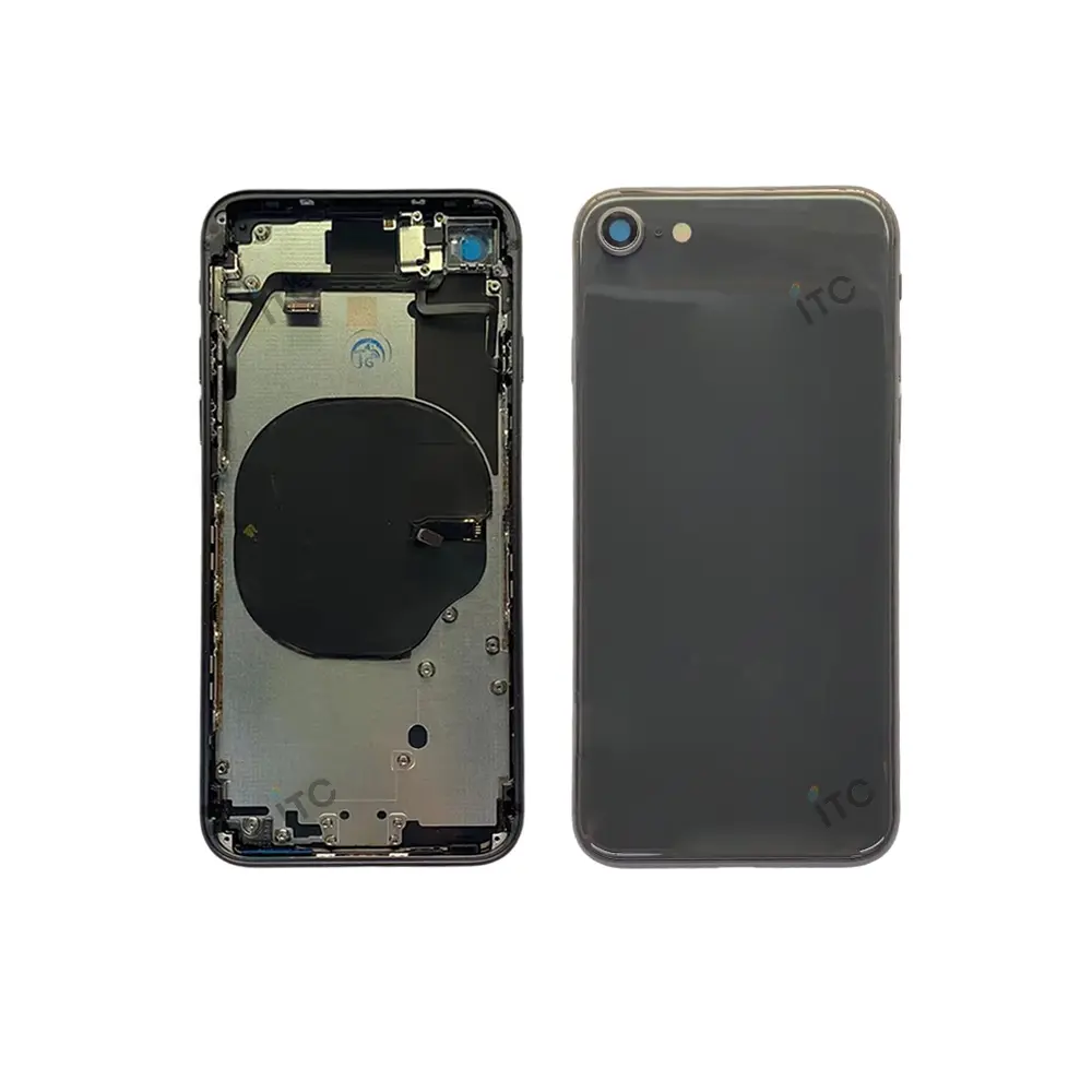 iPhone 8G バックガラス(フレーム一体型) 互換品 黒