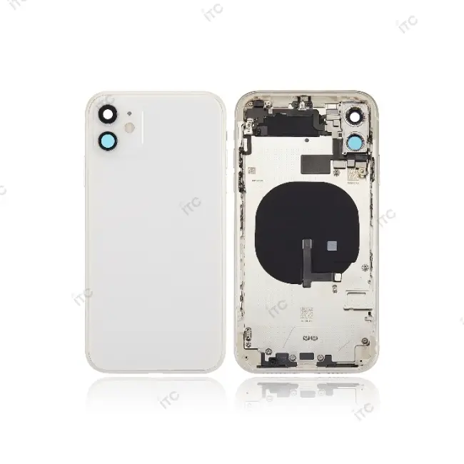 iPhone 11 バックガラス(フレーム一体型) 互換品 白