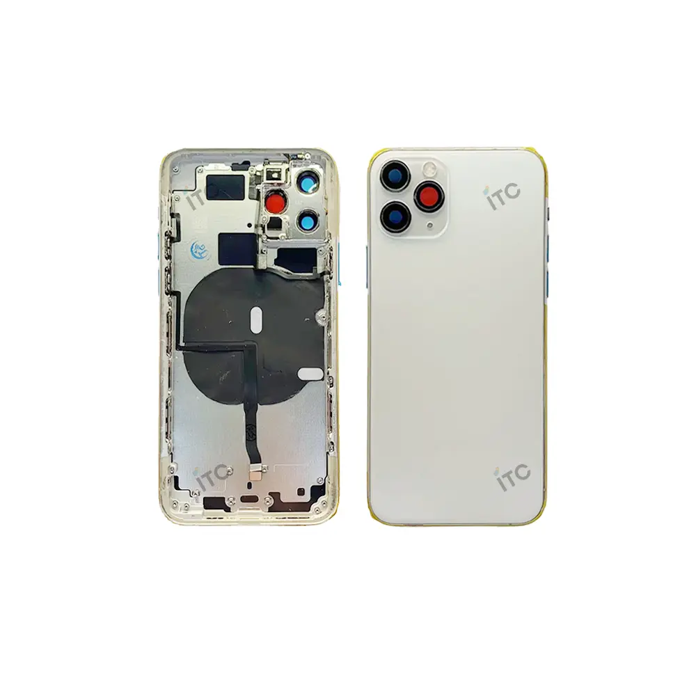 iPhone 11 Pro バックガラス(フレーム一体型) 互換品 白