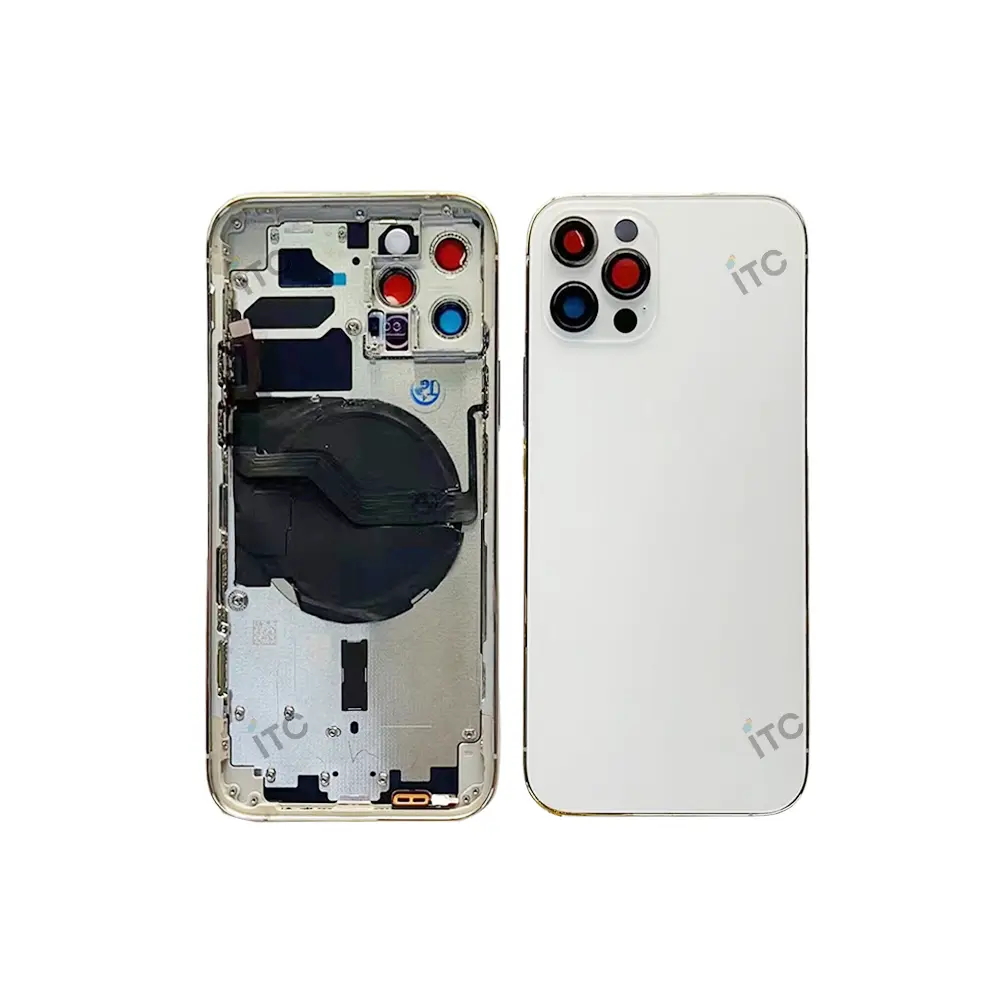 iPhone 12 Pro バックガラス(フレーム一体型) 互換品 白