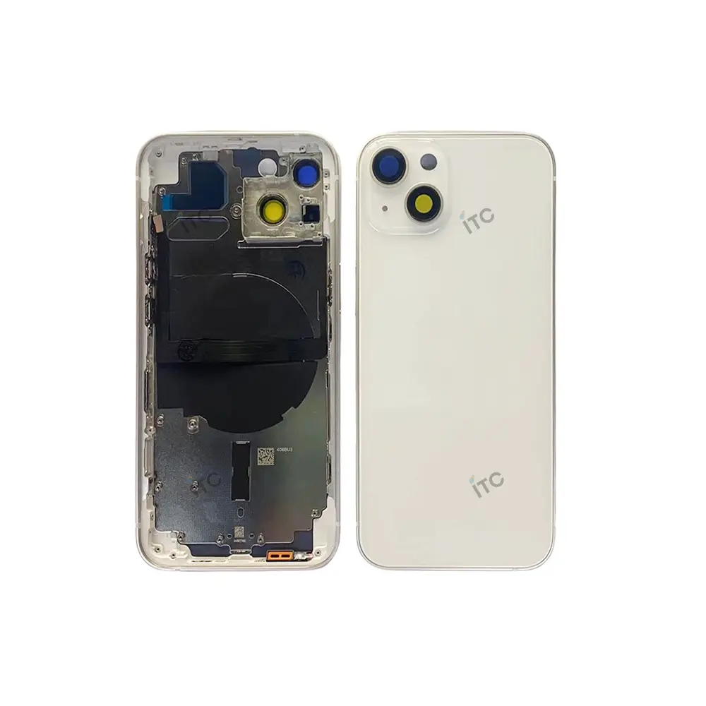 iPhone 13 バックガラス(フレーム一体型) 互換品 白