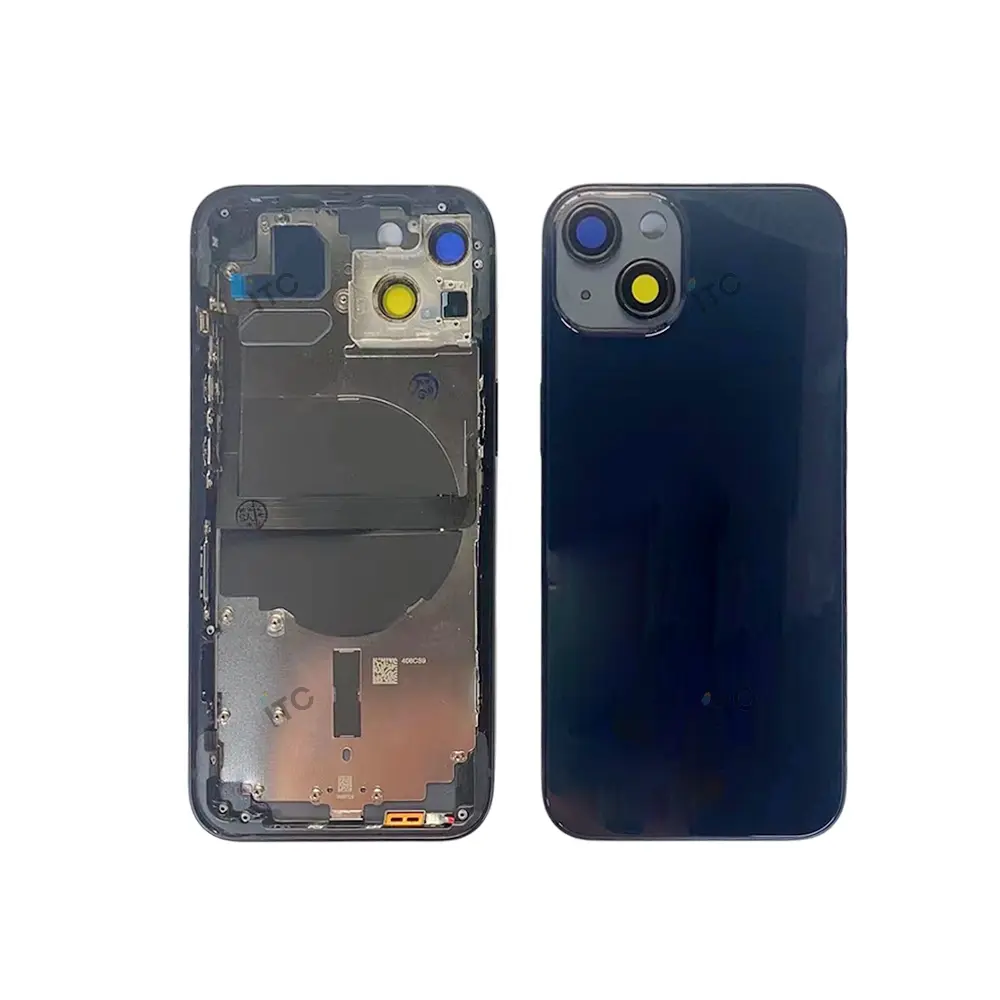iPhone 13 バックガラス(フレーム一体型) 互換品 黒