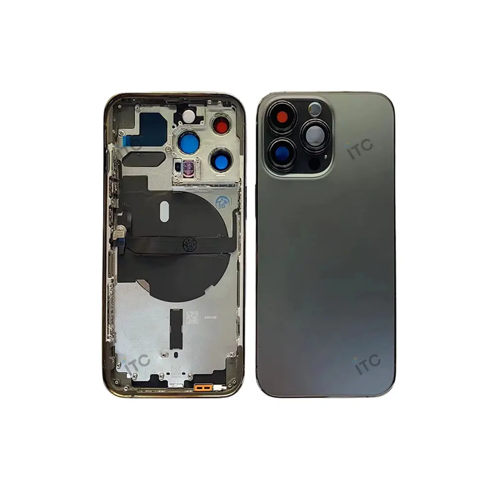 iPhone 13 Pro バックガラス(フレーム一体型) 互換品 黒