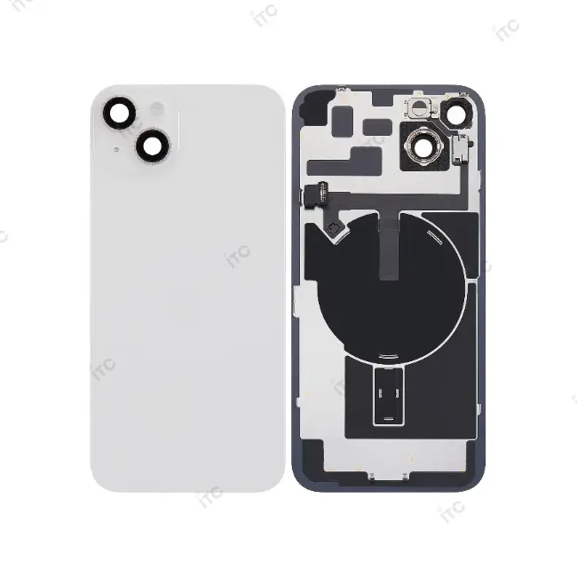 iPhone 14 Plus バックガラス(フレーム一体型)互換品  白