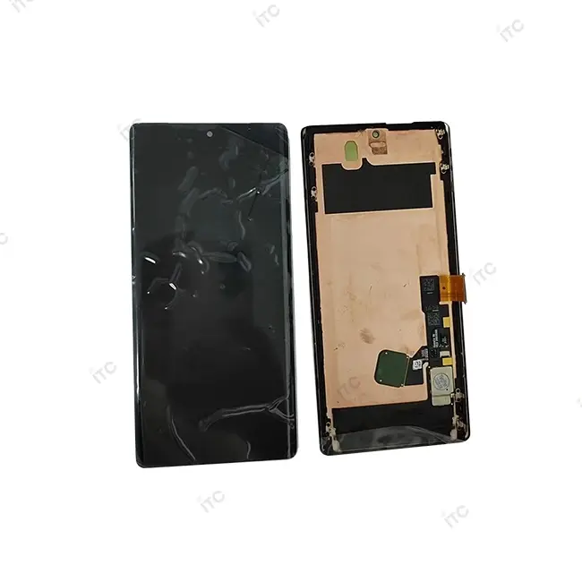 Google Pixel 6Pro リペアパネル(枠付き、指紋付き) 黒　