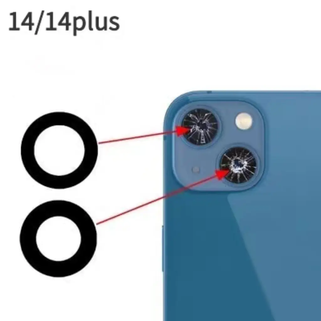 iPhone 14-14 Plus カメラレンズ 枠無し(1セット)