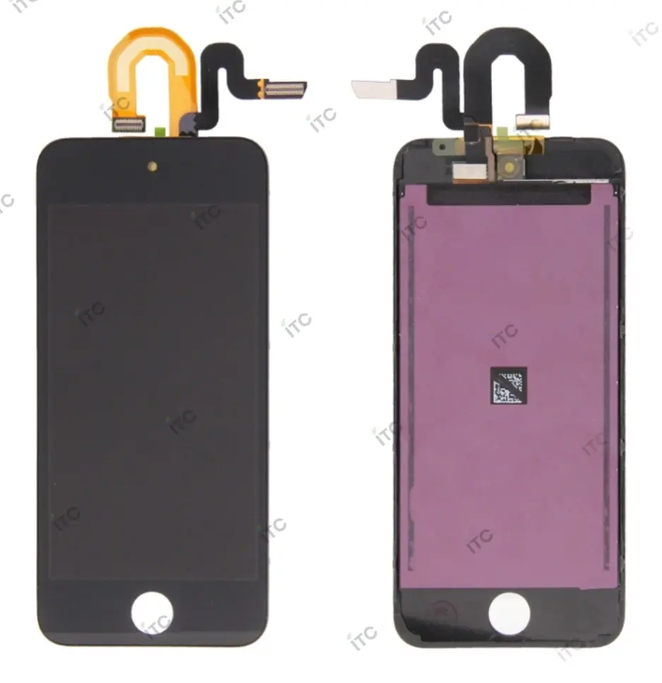 iPod touch5th-6th-7th フロントパネル 互換品 黒