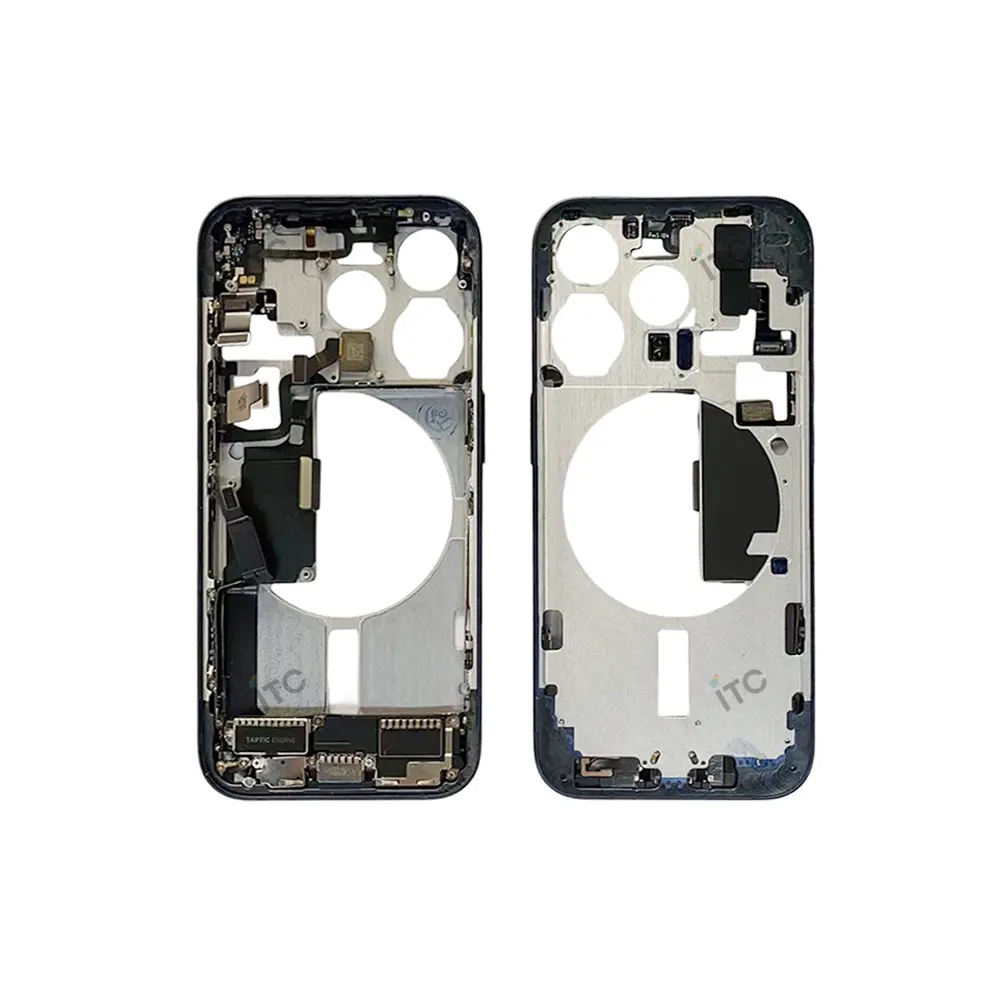 iPhone 15 Pro フレーム（スモールパーツ付き）互換品 青