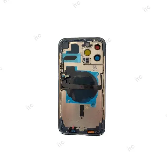 iPhone 13 Pro Max バックガラス(フレーム一体型) 互換品 ブルー
