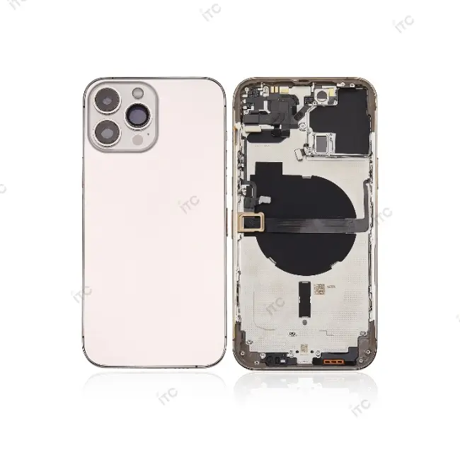 iPhone 13 Pro Max バックガラス(フレーム一体型) 互換品 ゴールド