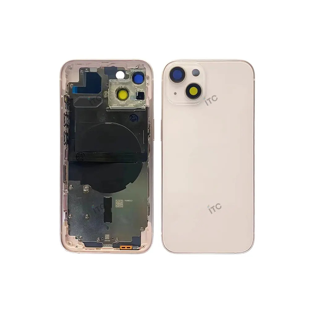 iPhone 13 バックガラス(フレーム一体型) 互換品 ピンク