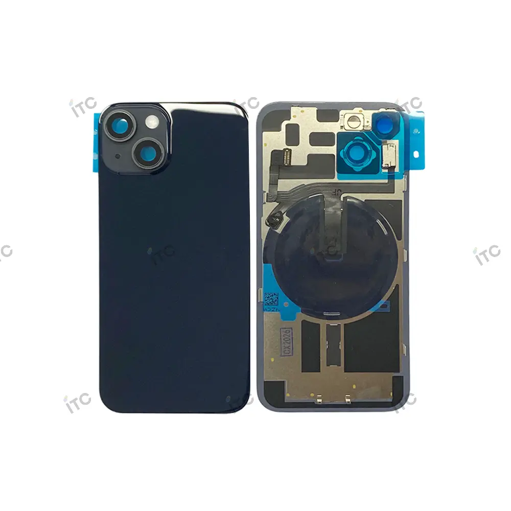 iPhone 14 バックガラス  （レンズ＆MagSafe付き）互換品 黒