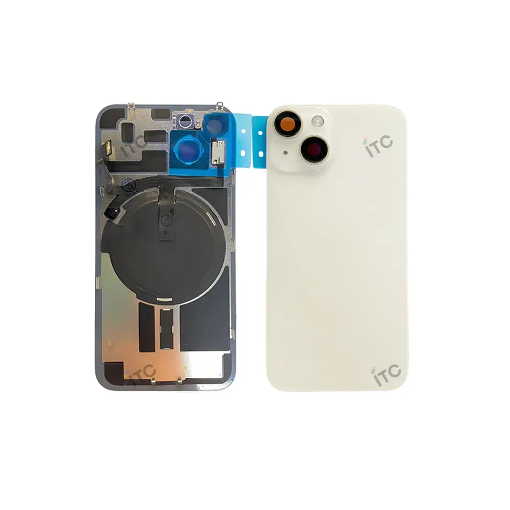 iPhone 14 バックガラス  （レンズ＆MagSafe付き）互換品 白
