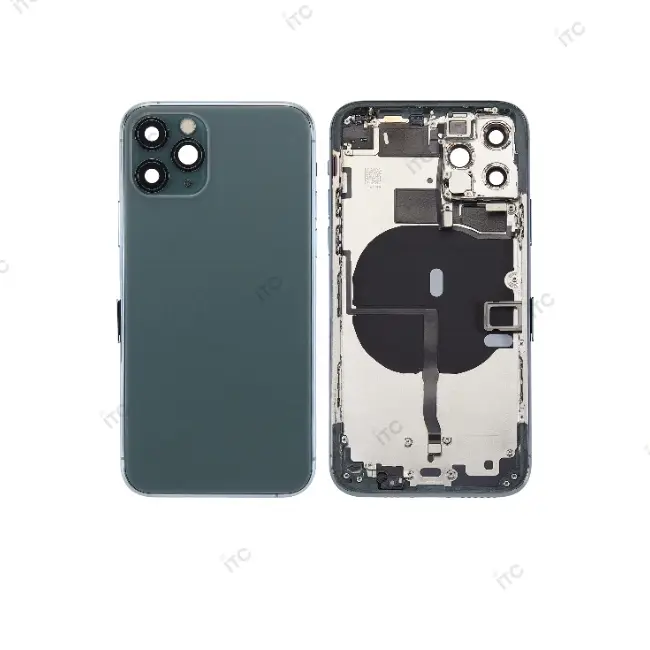 iPhone 11 Pro バックガラス(フレーム一体型) 互換品 グリーン