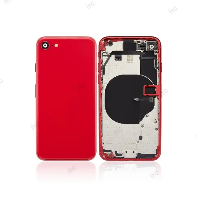iPhone SE2 バックガラス(フレーム一体型)互換品  レッド