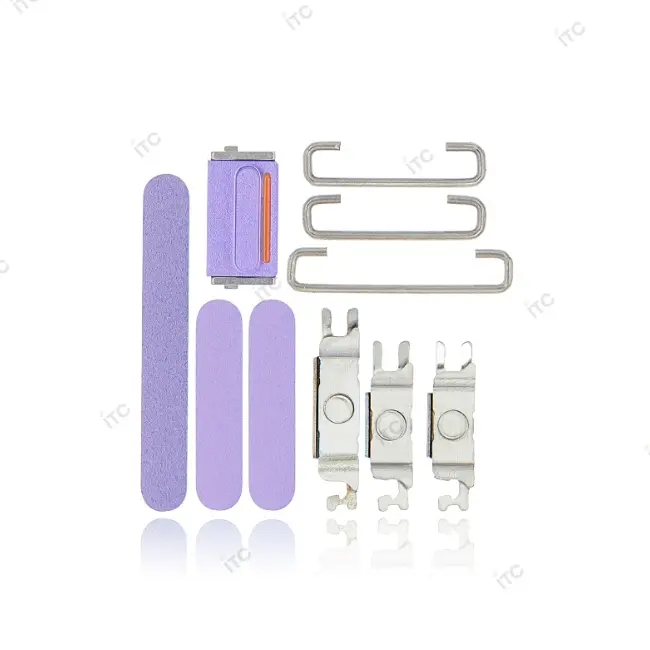 iPhone 12 mini 電源ボタン/音量ボタン/サイレントスイッチ /トレー(1セット )パープル