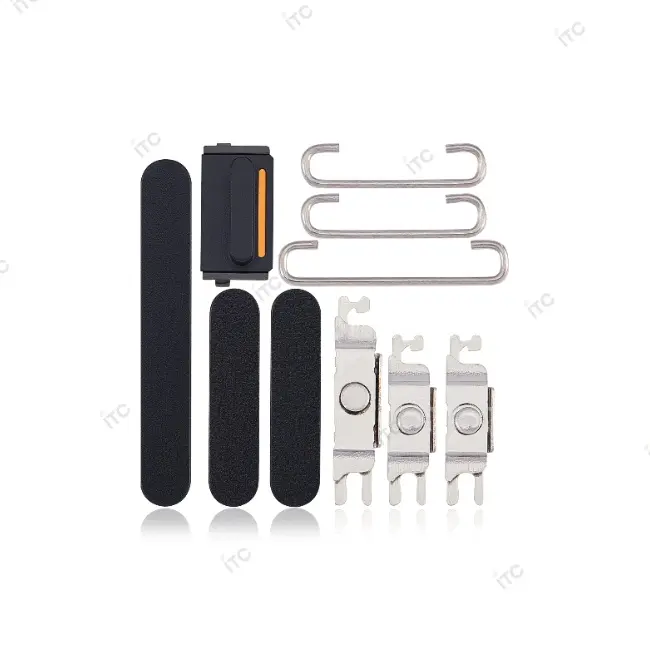 iPhone14/iPhone 14 Plus 電源ボタン/音量ボタン/サイレントスイッチ /トレー(1セット )黒
