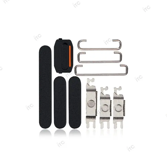 iPhone 15/iPhone 15 Plus 電源ボタン/音量ボタン/サイレントスイッチ /トレー(1セット )黒