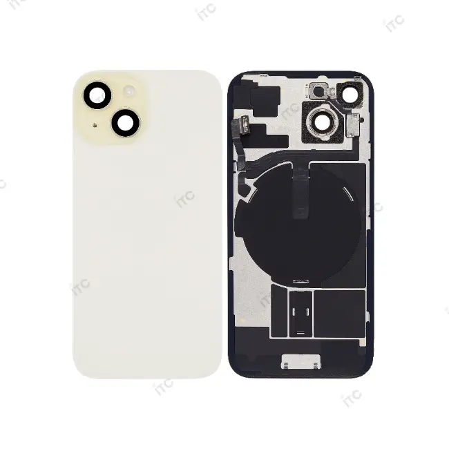 iPhone 15  バックガラス （レンズ＆MagSafe付き）互換品  イエロー
