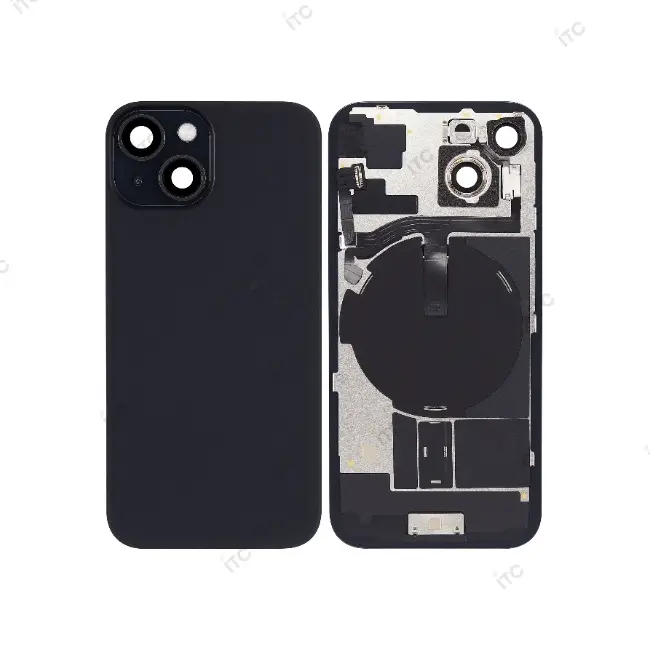 iPhone 15  バックガラス （レンズ＆MagSafe付き）互換品 黒