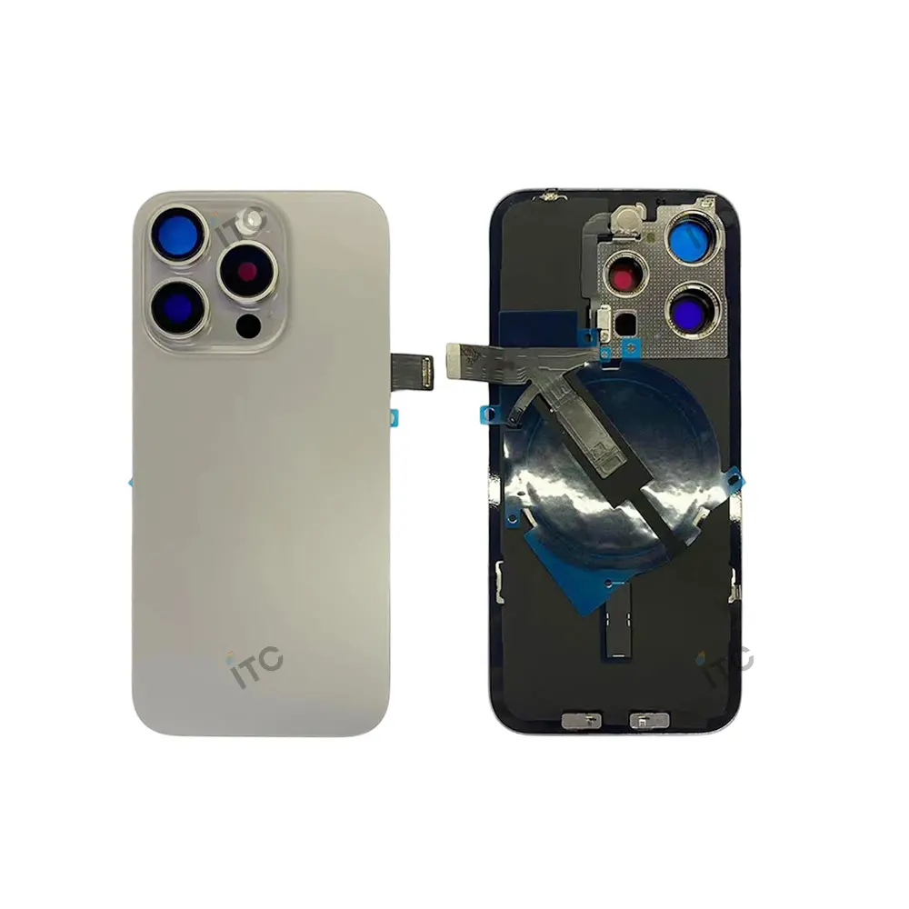 iPhone 15Pro バックガラス （レンズ＆MagSafe付き）互換品 ナチュラル
