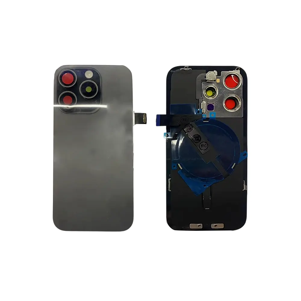 iPhone 15Pro  バックガラス （レンズ＆MagSafe付き）互換品 黒