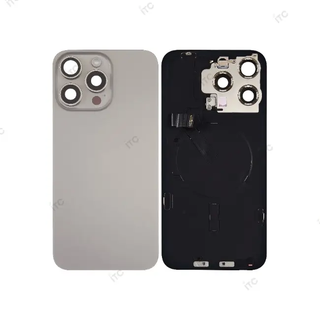 iPhone 15ProMax バックガラス （レンズ＆MagSafe付き）互換品 ナチュラル