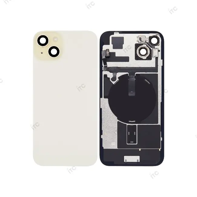 iPhone 15 Plus  バックガラス （レンズ＆MagSafe付き）互換品  イエロー