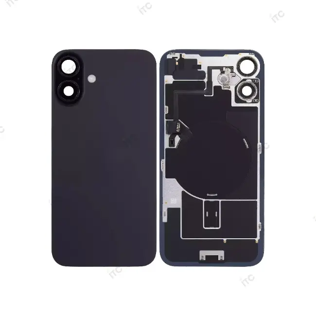 iPhone 16 バックガラス （レンズ＆MagSafe付き）互換品 黒