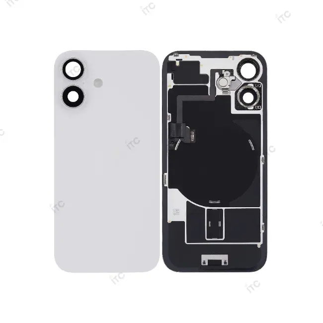 iPhone 16 バックガラス （レンズ＆MagSafe付き）互換品  白