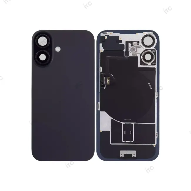 iPhone 16Plus  バックガラス （レンズ＆MagSafe付き）互換品 黒