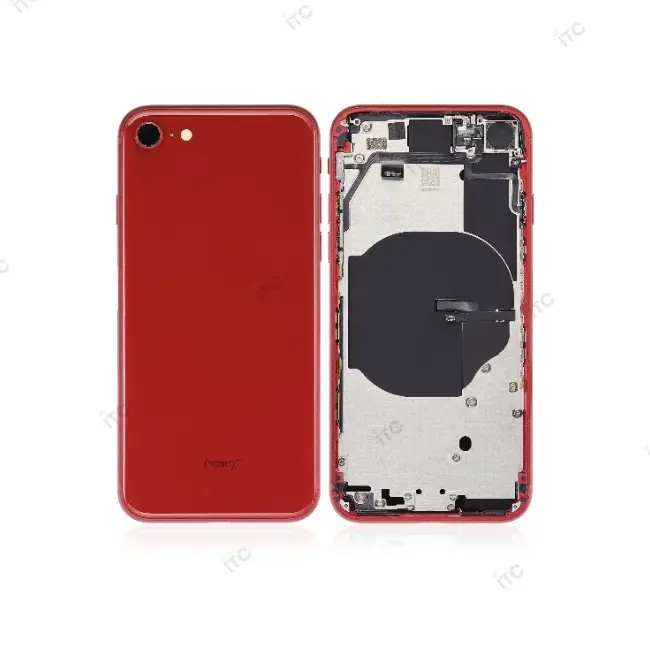 iPhone SE3バックガラス(フレーム一体型) 互換品  レッド