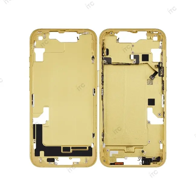 iPhone 14 フレーム（スモールパーツ付き）互換品 イエロー