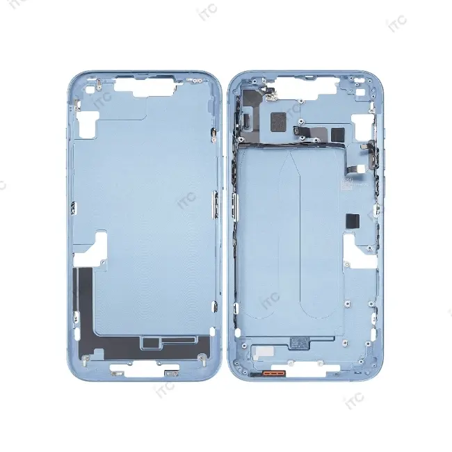 iPhone 14 Plus フレーム（スモールパーツ付き）互換品 青
