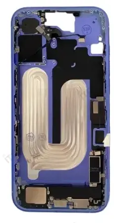 iPhone 16 Plus フレーム（スモールパーツ付き）互換品 青