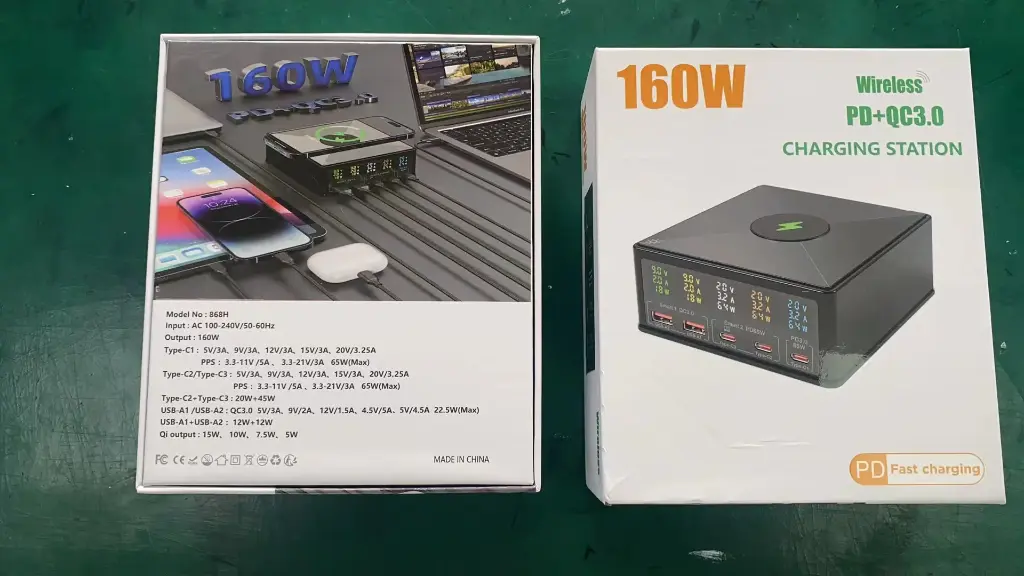 160W PD65W＋QCスーパークイックチャージ＋ワイヤレスチャージ 15W  868H USB マルチポート充電器　