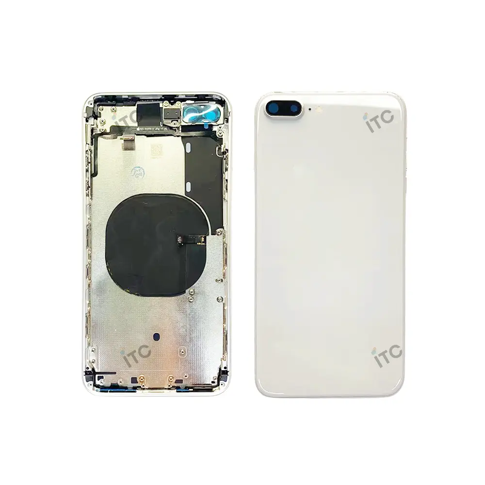 iPhone 8 Plus バックガラス(フレーム一体型)互換品 白