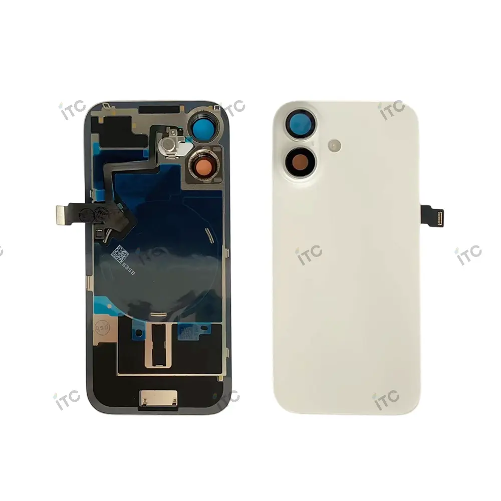 iPhone 17 バックガラス（レンズ＆MagSafe付き）互換品 白 ロゴなし