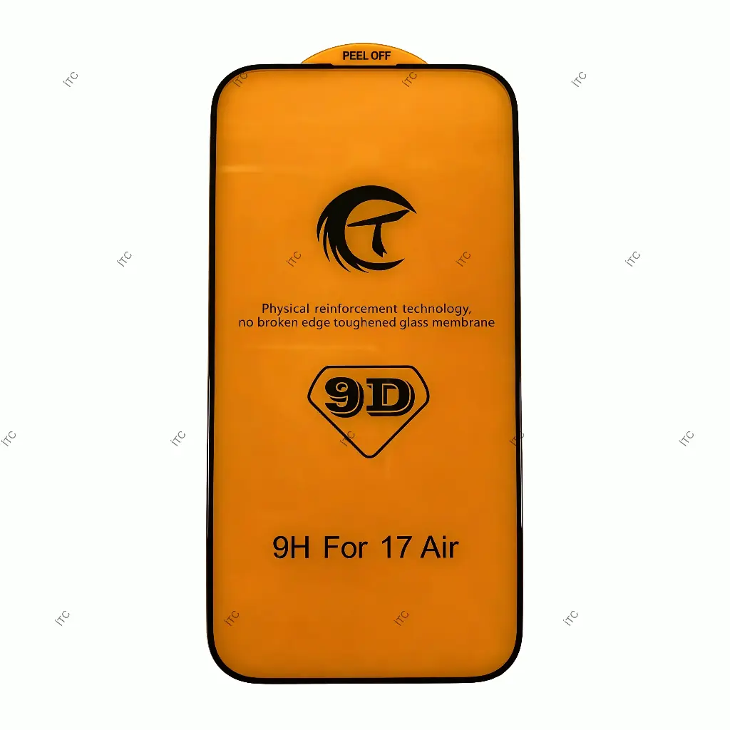 iPhone Air 9D ガラスフィルム(パッケージ＋クリーニングキット付)