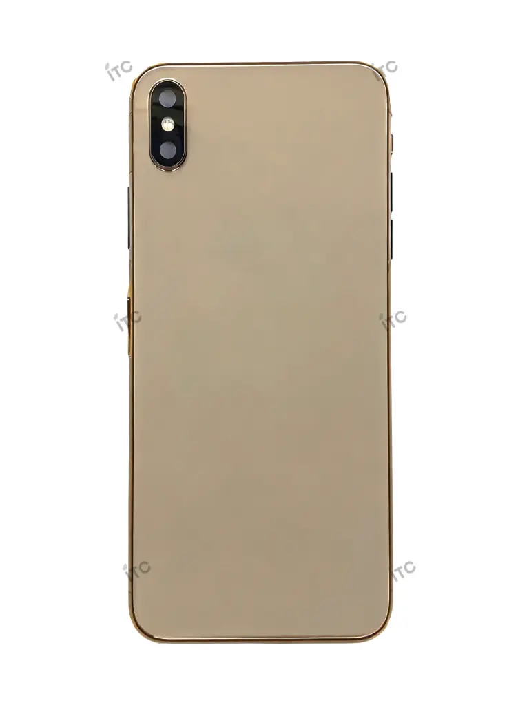 iPhone XS Max バックガラス(フレーム一体型)互換品 ゴールド
