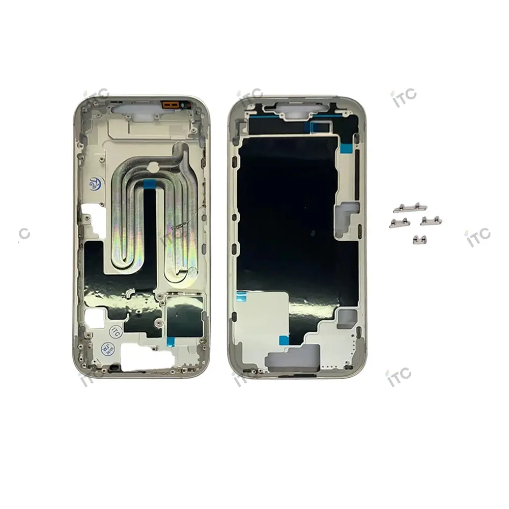 iPhone 17 フレーム（サイドキー＆カメラコントロールボタン付き）互換品 ホワイト