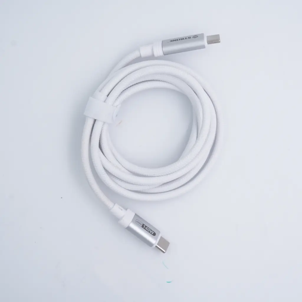 アクセサリー タイプCケーブル  C-C  140W PD 急速充電 ホワイト