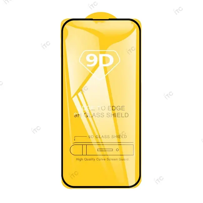 iPhone 16 Plus ガラスフィルム (9D) 黒