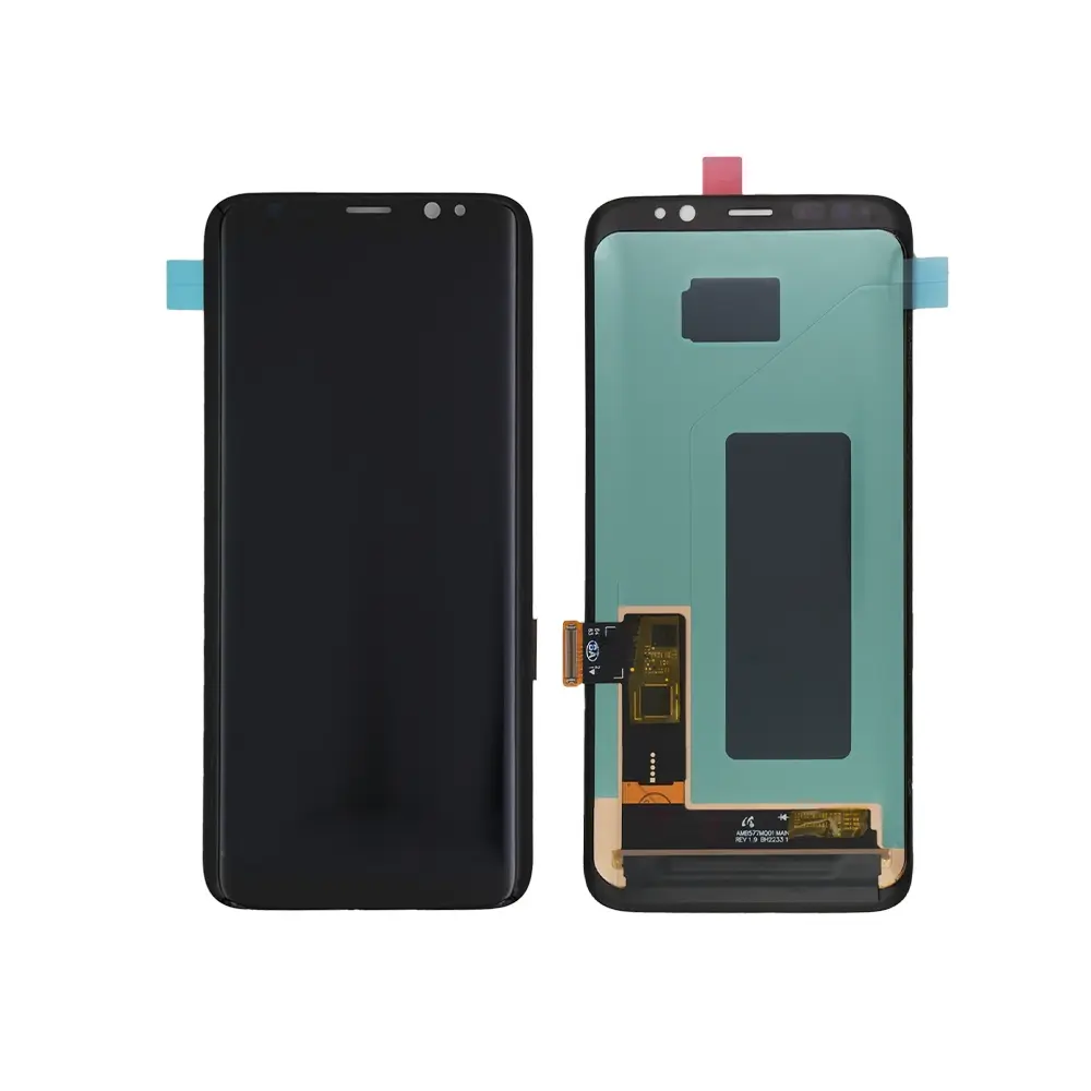 Galaxy S8  フロントパネル 互換品 （枠付き） 黒