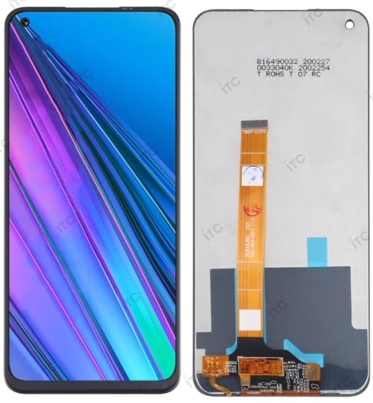 OPPO A54 5G/A74/A93 5G/Reno 5Aフロントパネル 互換品 黒