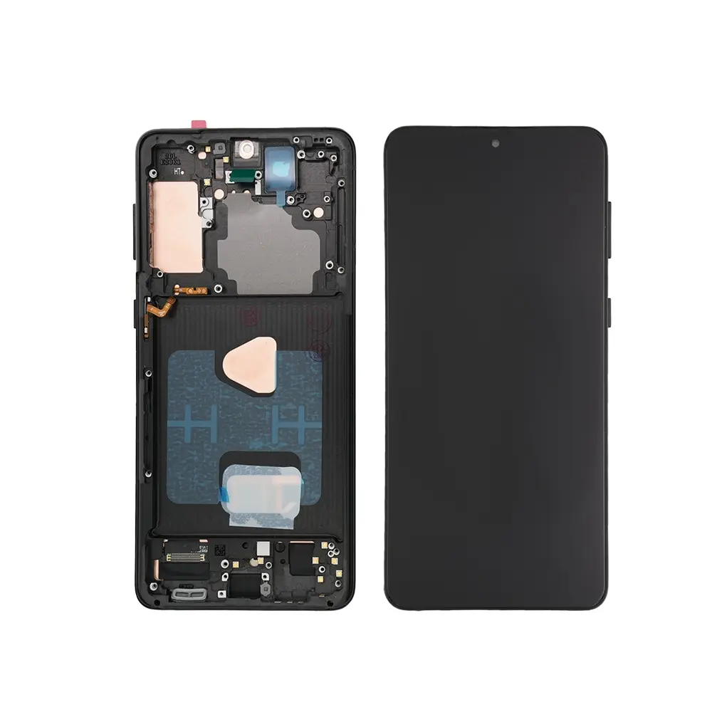 Galaxy S21+ 5G  フロントパネル 互換品 （枠付き）黒
