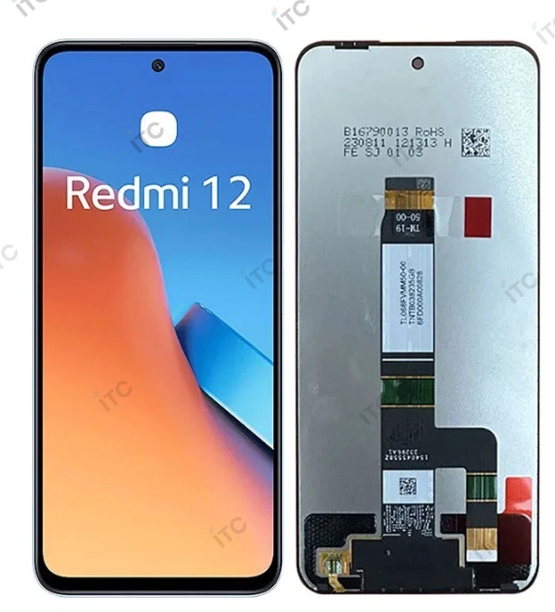 XIAOMI Redmi 12 フロントパネル 互換品 黒