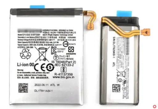 [B1302] Galaxy Z Flip4 5G バッテリー 2枚セットEB-BF724ABY /EB-BF725ABY