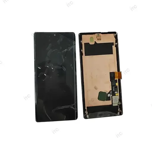 [L5060] Google Pixel 6Pro リペアパネル(枠付き、指紋付き) 黒　
